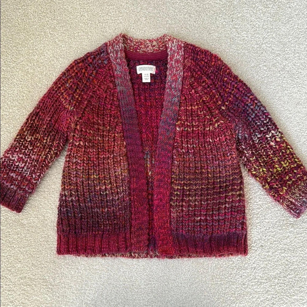 Gymboree Red, Pink & Purple Open-Knit Sweater